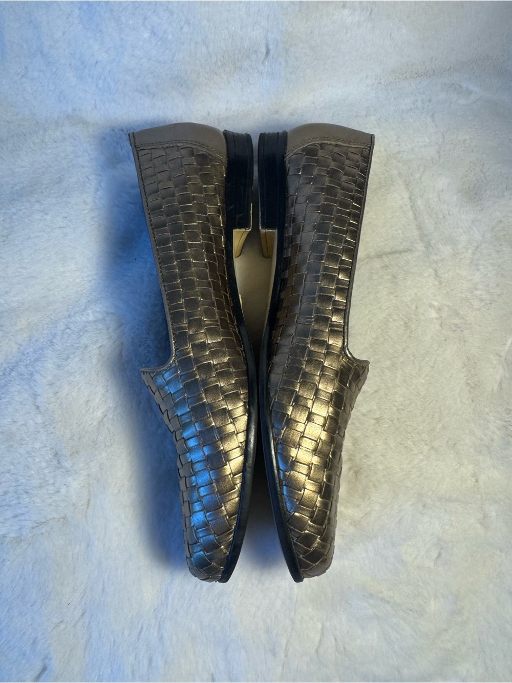 Trotters Metallic Woven Ballet Flats - Bronze Size 9 - Picture 6 of 9